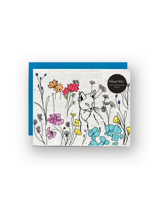 Artsy Em - Whisker Blooms: Floral Feline Seed Paper Card