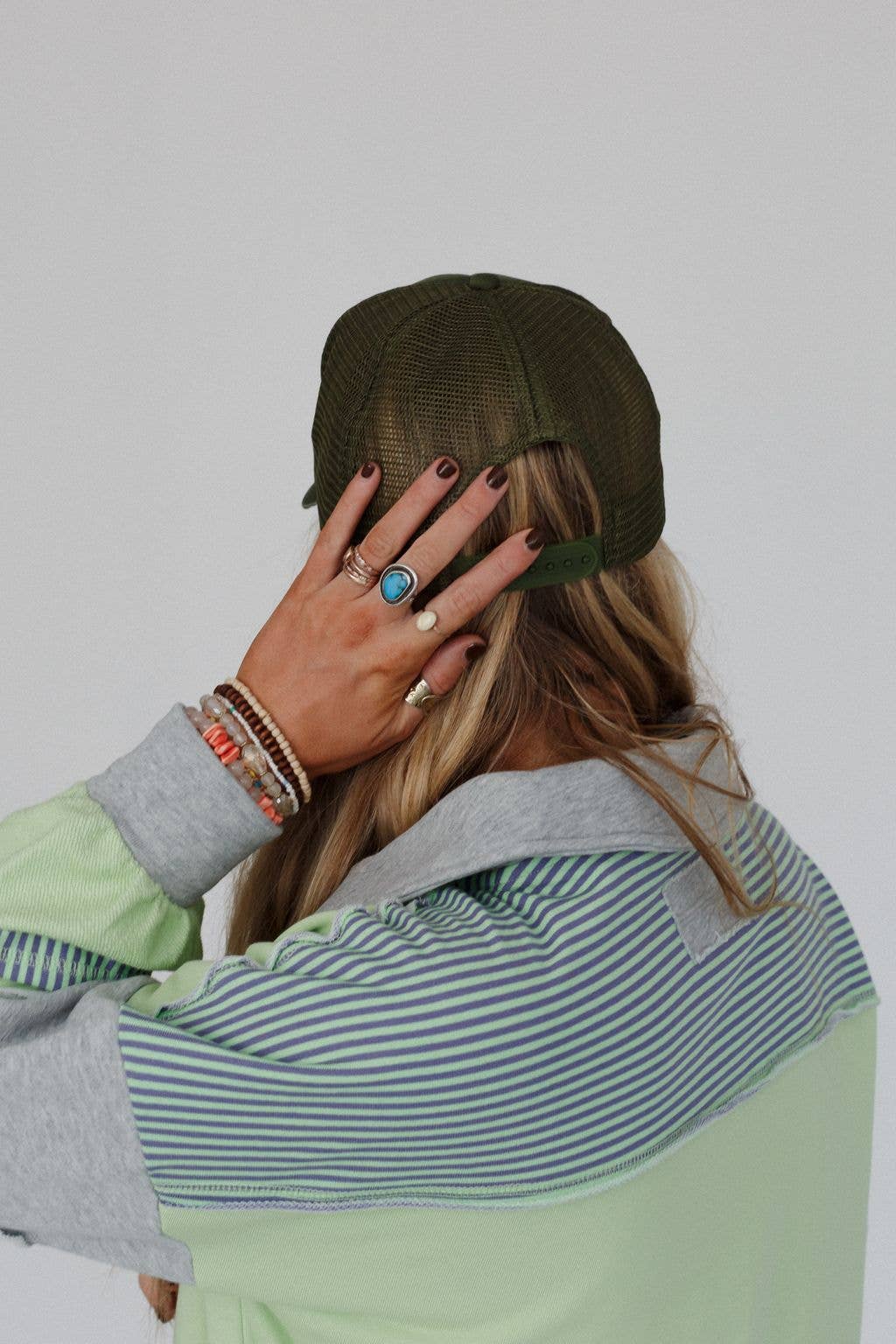 Three Bird Nest - Desert Drift Trucker Hat - Olive