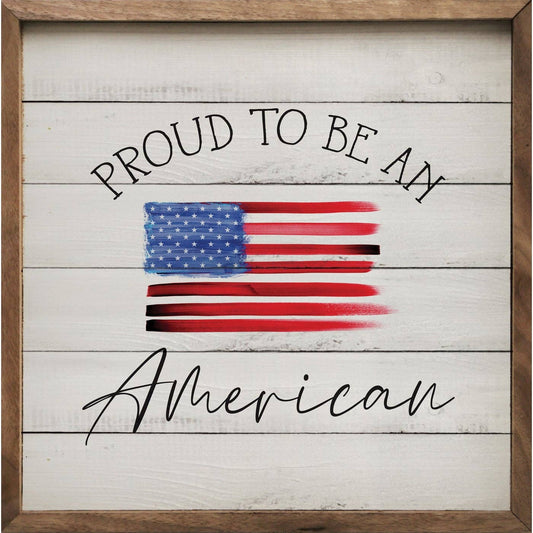 Kendrick Home - Proud To Be An American Flag Whitewash