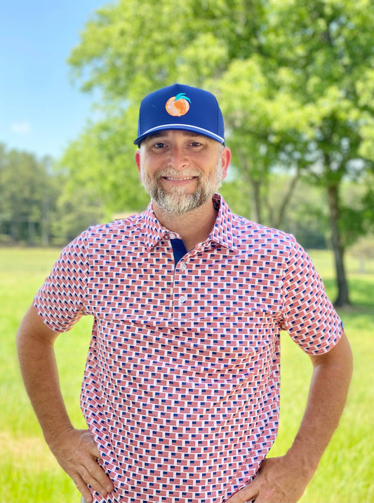 Happy By Rachel, LLC - American Flag Performance Polo