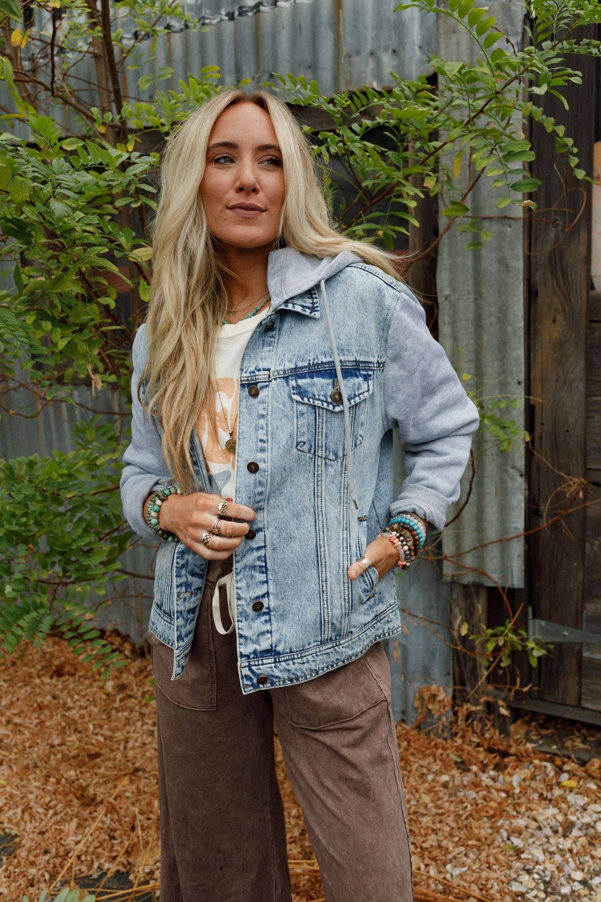 Three Bird Nest - My Boyfriends Denim Jacket - Blue Light Wash