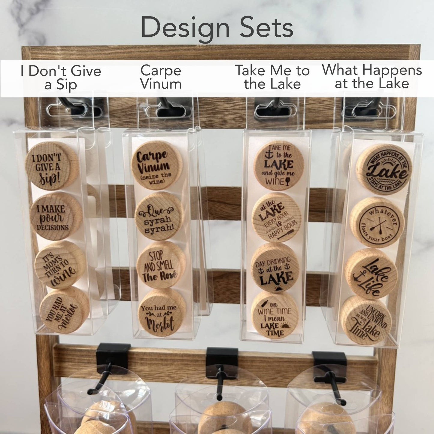 The Lillie Pad - Engraved Funny Wine Bottle Stoppers - Pack of 4 Toppers