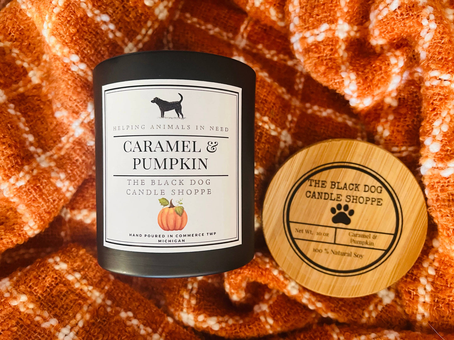 The Black Dog Candle Shoppe - Caramel & Pumpkin Classic Collection Candle