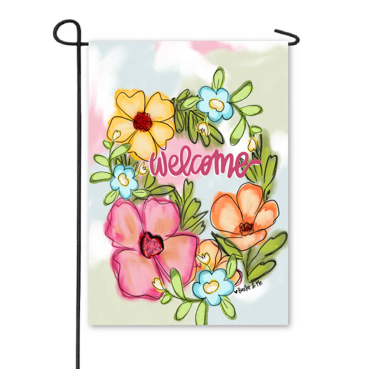 Baxter & Me - Blooming Welcome Garden Flag
