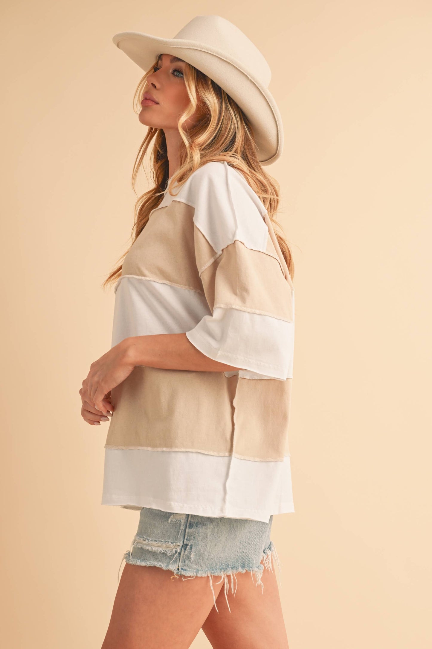 AEMI + CO - 8417FN Polly Color Block Top