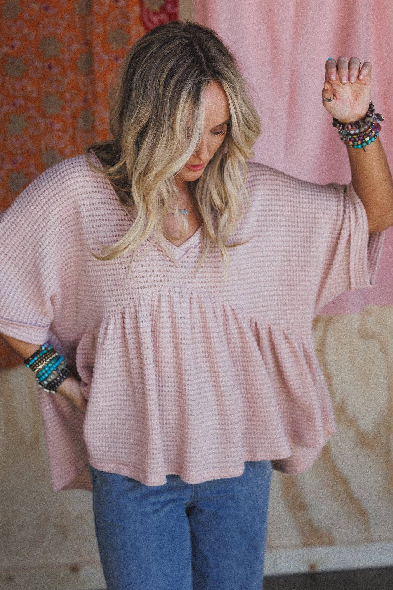 Three Bird Nest - Lush Drift Top - Dusty Rose