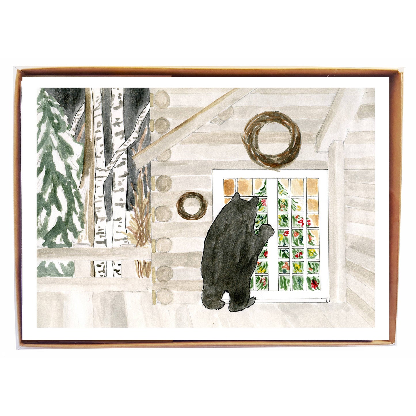 mollyOcards - Bear at Door - box of 8