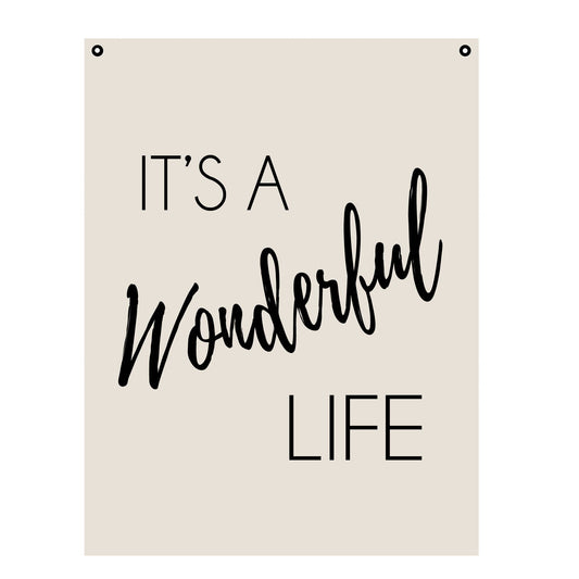 Red Barn Canvas - It's A Wonderful Life, Wall Tapestry