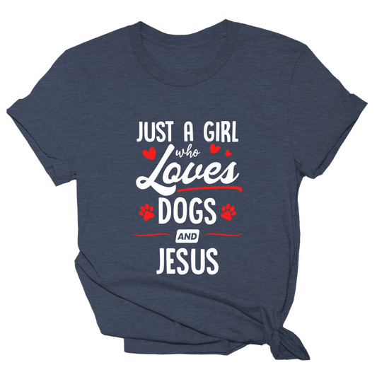 I Love My Freedom - Just a Girl Who Loves Dogs and Jesus Tee - 2666