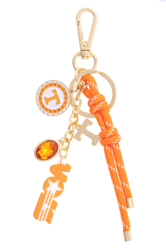 Canvas Style - Tennessee Volunteers Cluster Bag Charm in Orange