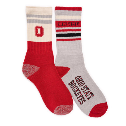 Muk Luks - Ohio State Buckeyes GameDay Unisex Crew Socks 2 Pack