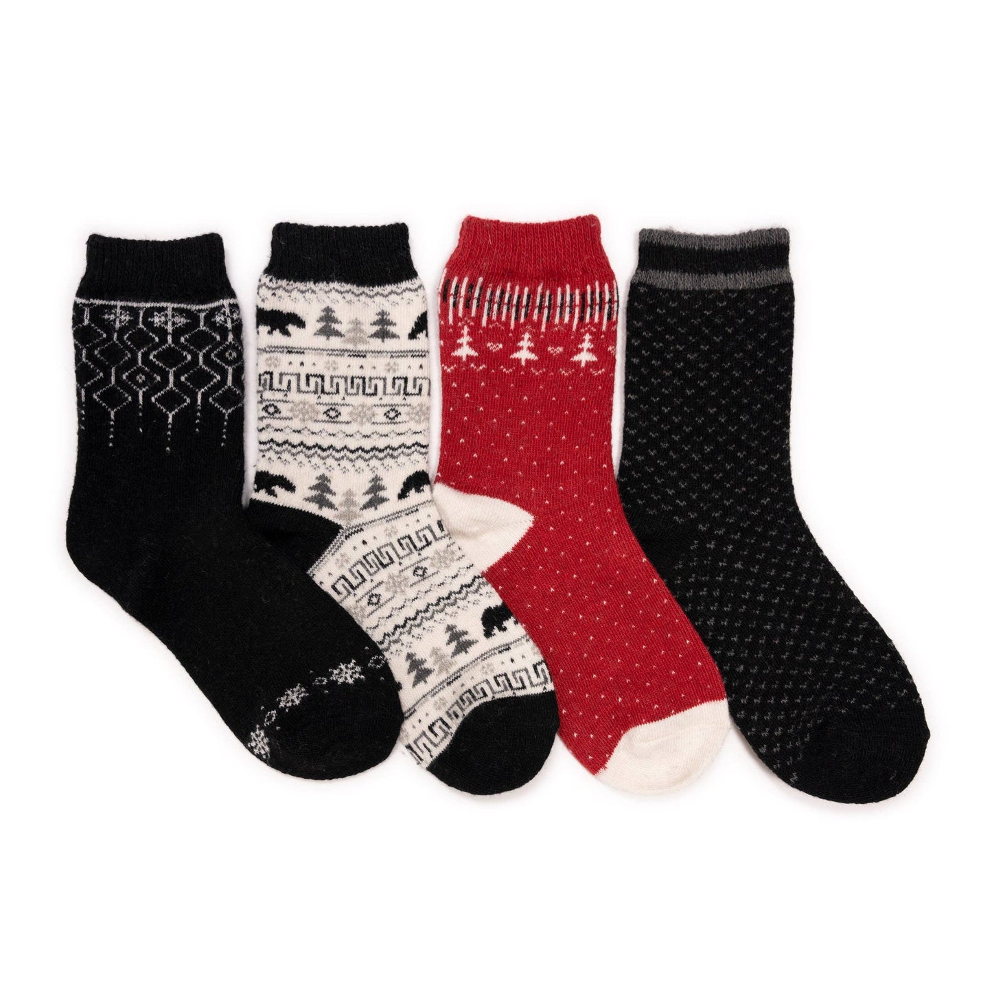Muk Luks - MUK LUKS Women's 4 Pair Pack Patterned Crew Boot Socks