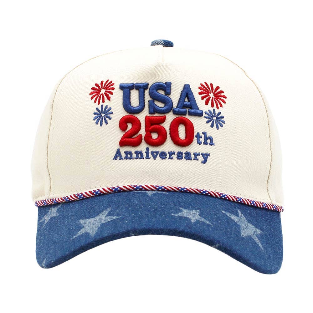 Sensibling Corp. - USA 250th Anniversary Patriotic Embroidered Baseball Cap