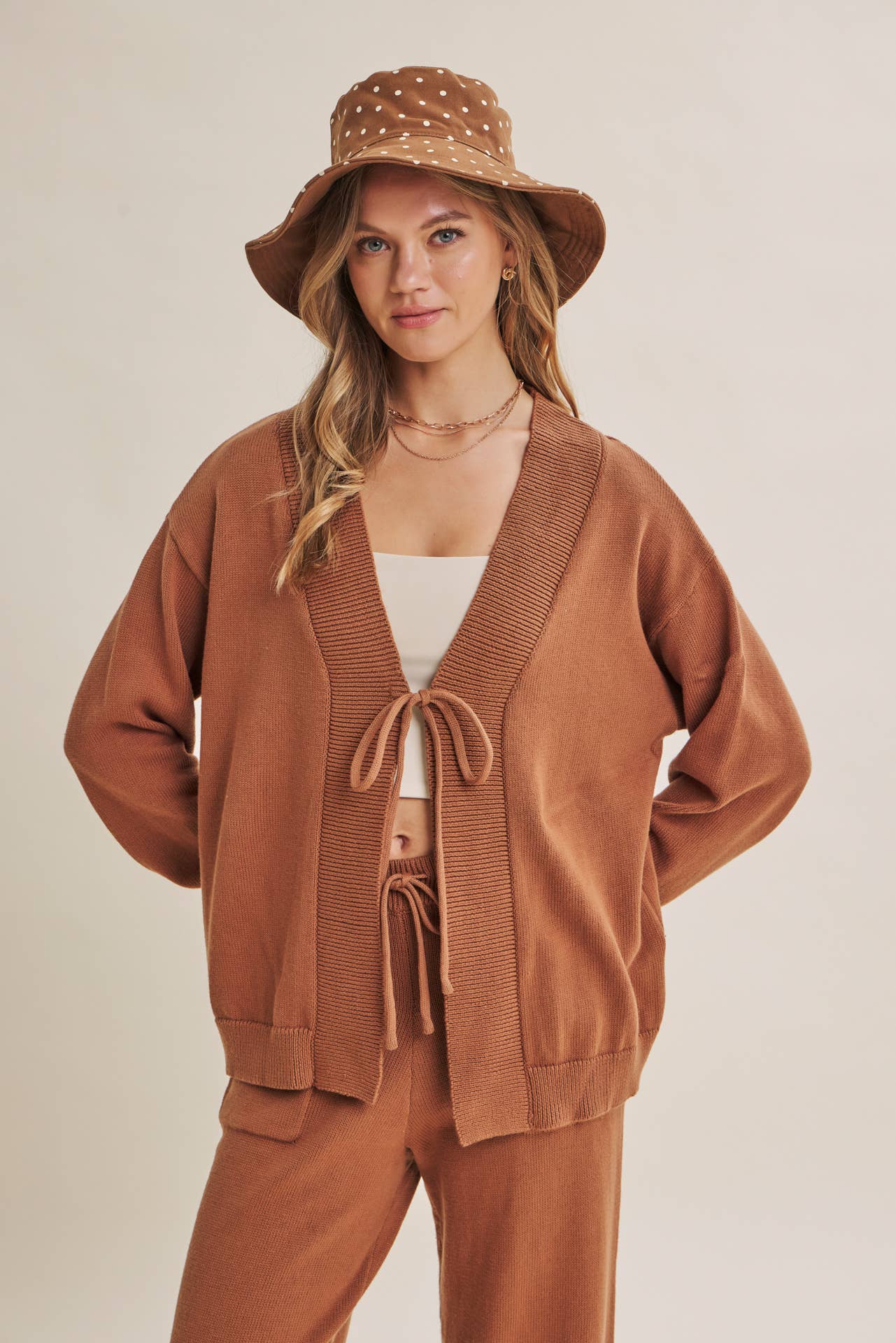 in february - SLOW GETAWAY SOFT COTTON VERSATILE SLOUCHY SWEATER CARDIGAN
