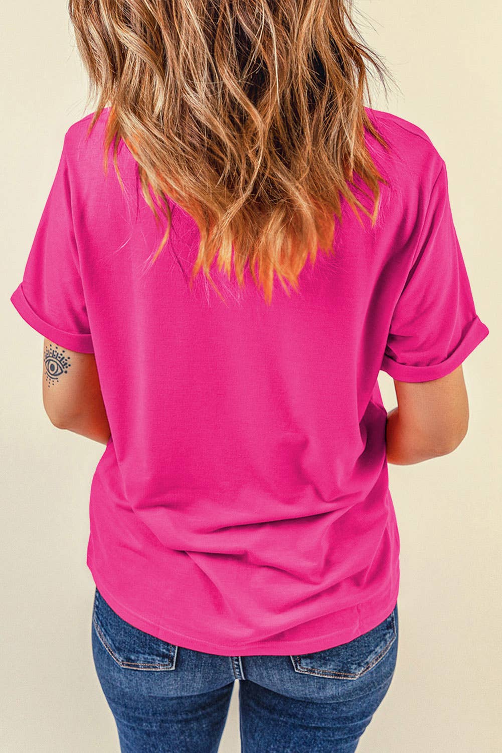 Little Daisy Closet - LDC Casual Plain Crew Neck Tee