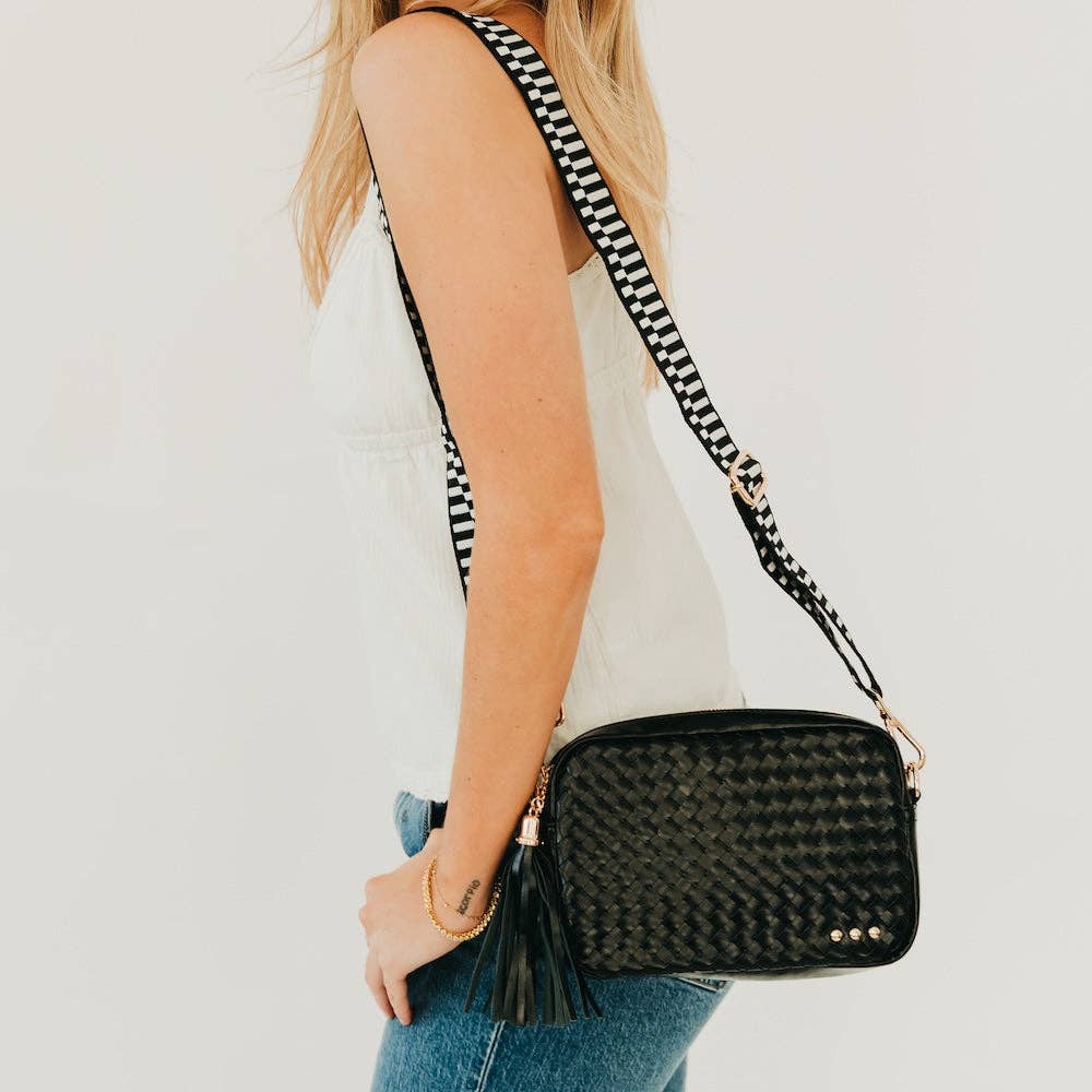 Pretty Simple - Woven Willow Camera Crossbody Bag