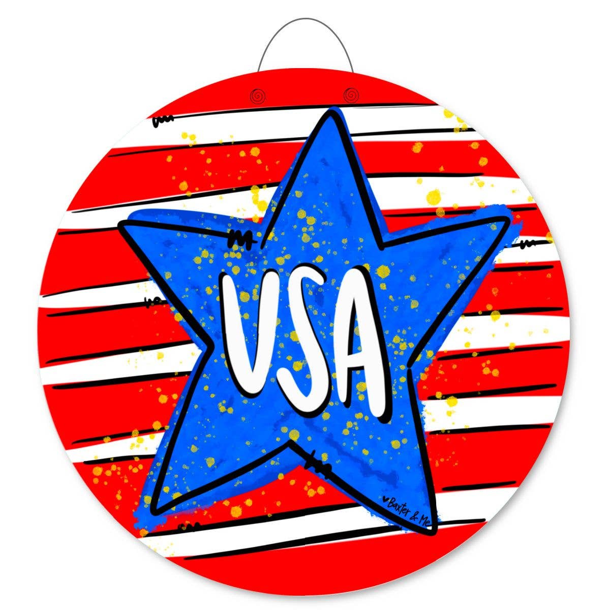 Baxter & Me - USA Door Hanger