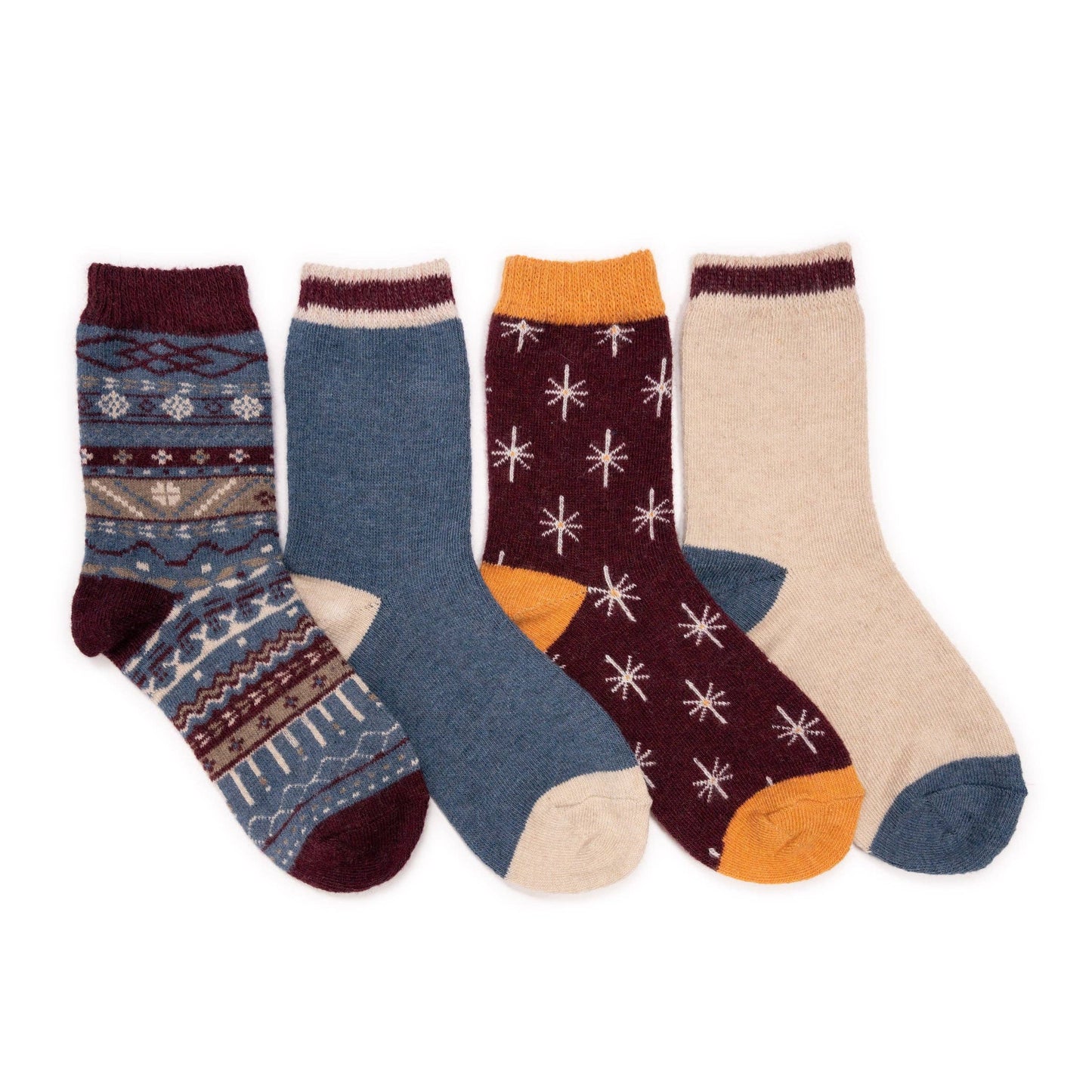Muk Luks - MUK LUKS Women's 4 Pair Pack Patterned Crew Boot Socks