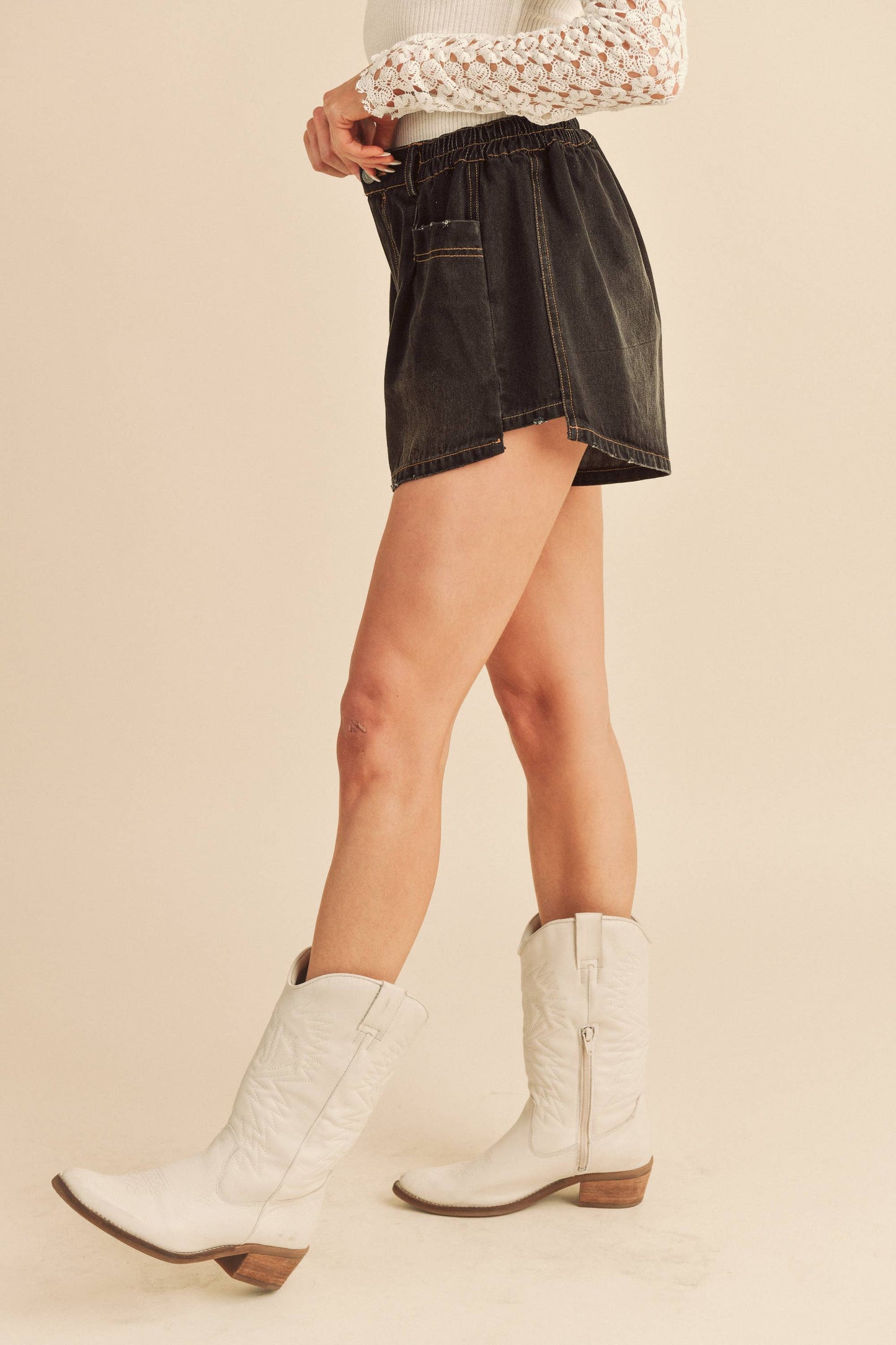 AEMI + CO - 754BK Niccola Denim Shorts