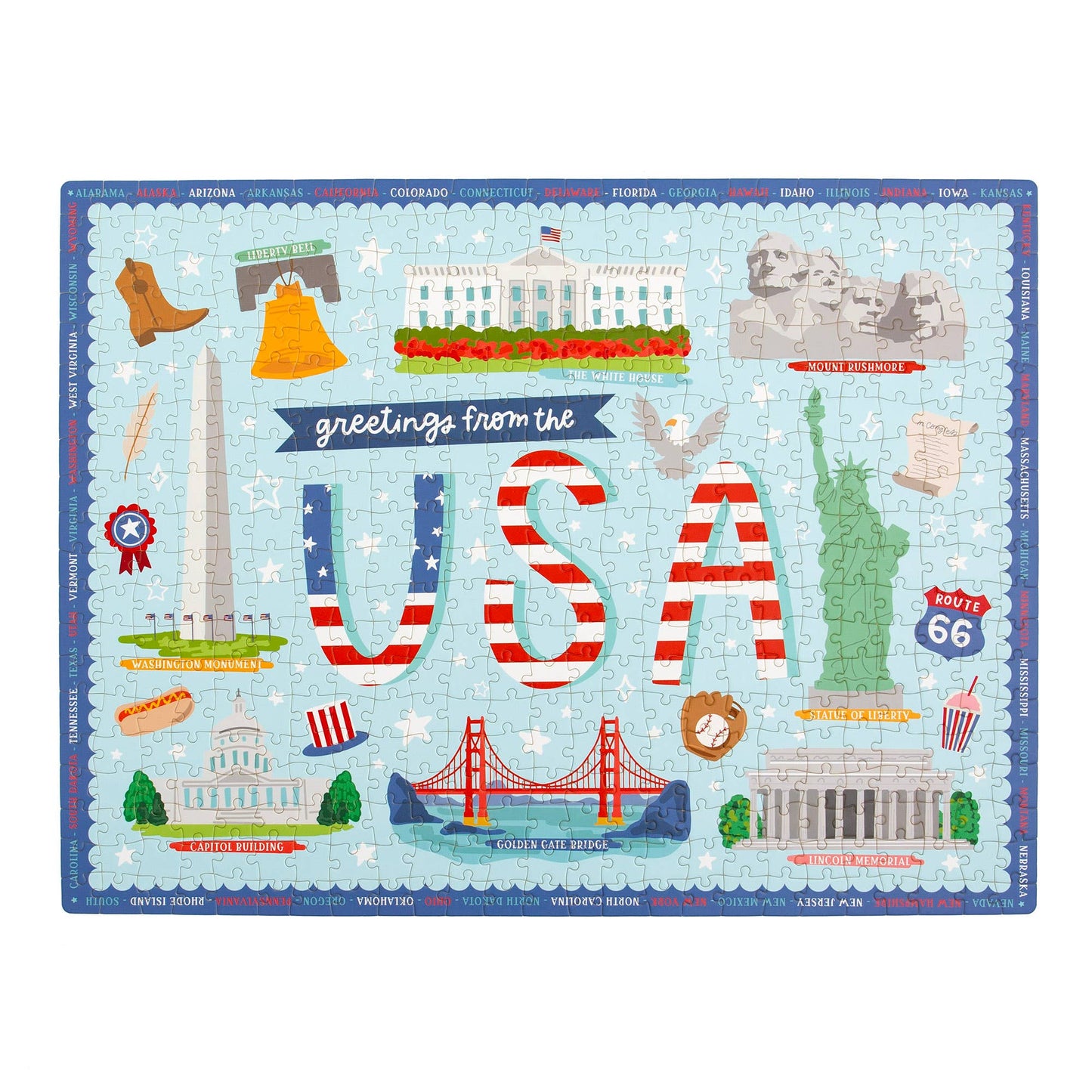 Pippi Post - Greetings from the USA - 500 Piece Jigsaw Puzzle