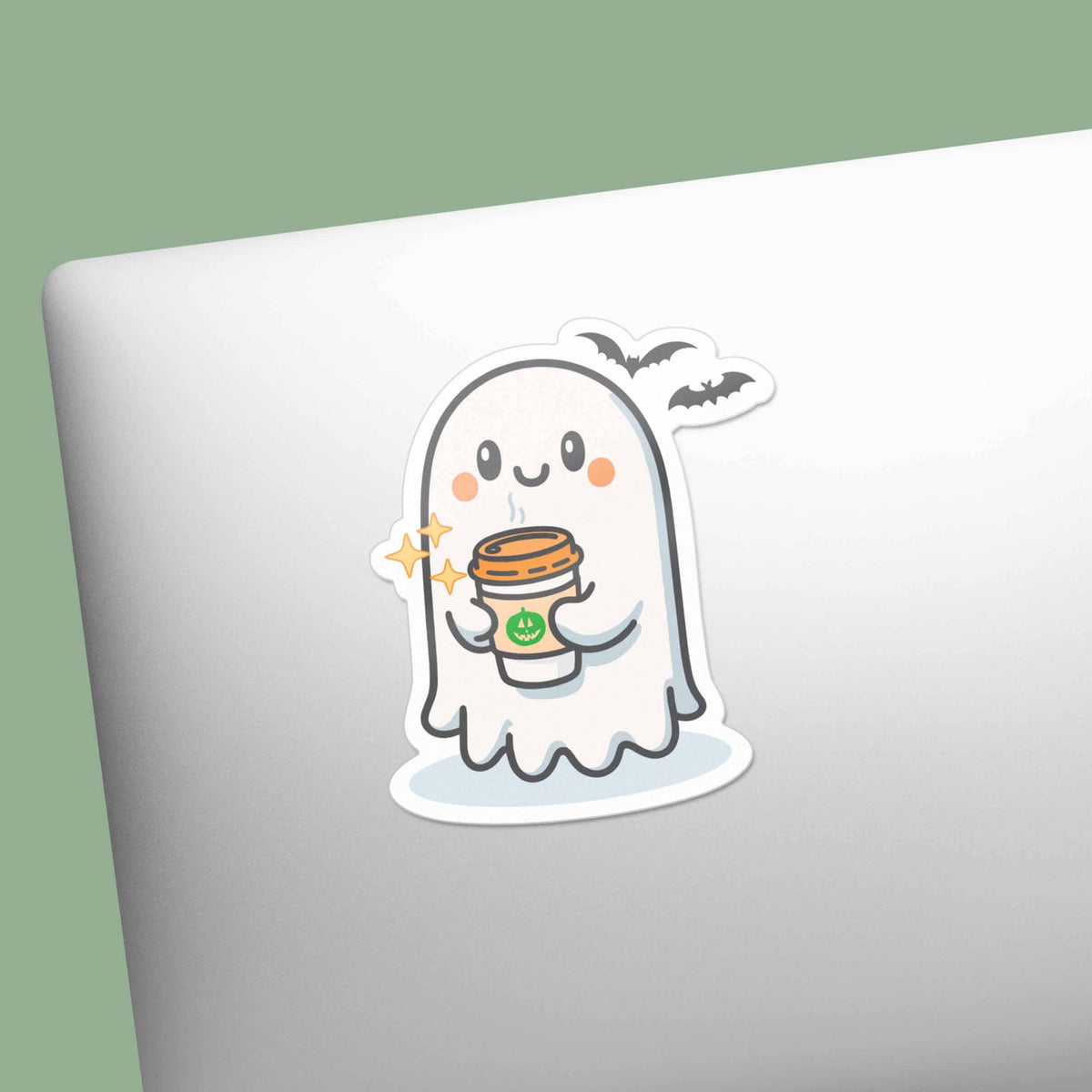 Sentinel Supply - Pumpkin Spice Coffee Ghost Halloween Sticker - Mini