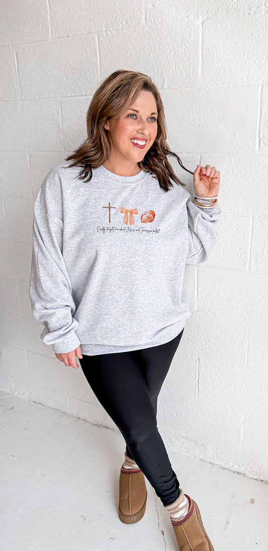 Wicker Road Boutique - Jesus and Tennessee Football Sweatshirt