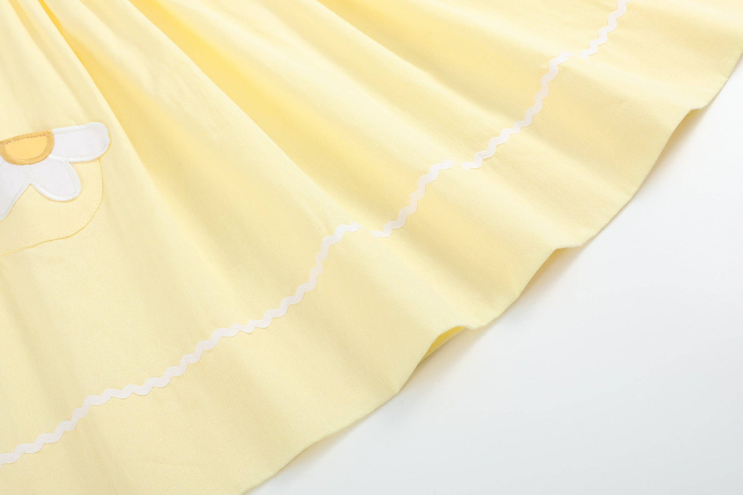 Lil Cactus - Yellow Daisy Pocketed Smocked Bishop Dress