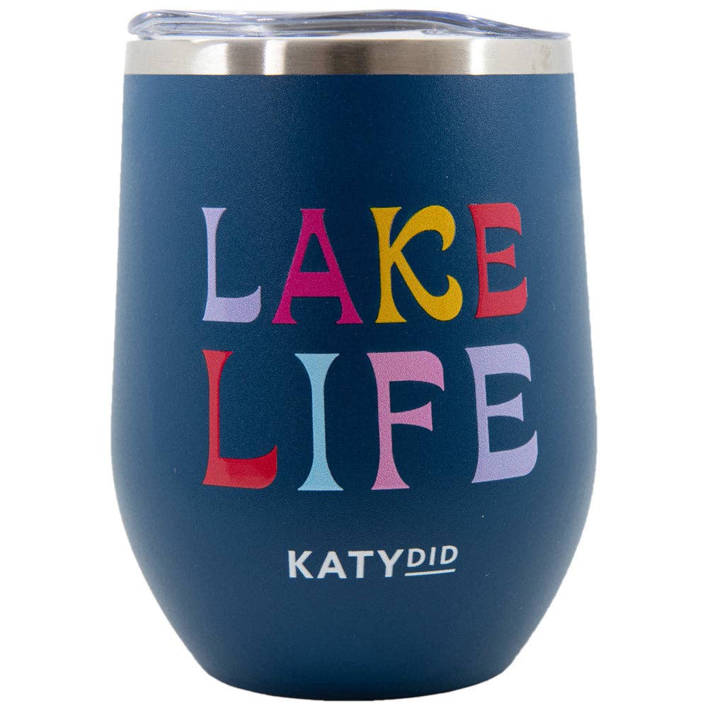 Katydid - Lake Life Stainless Steel WINE TUMBLER