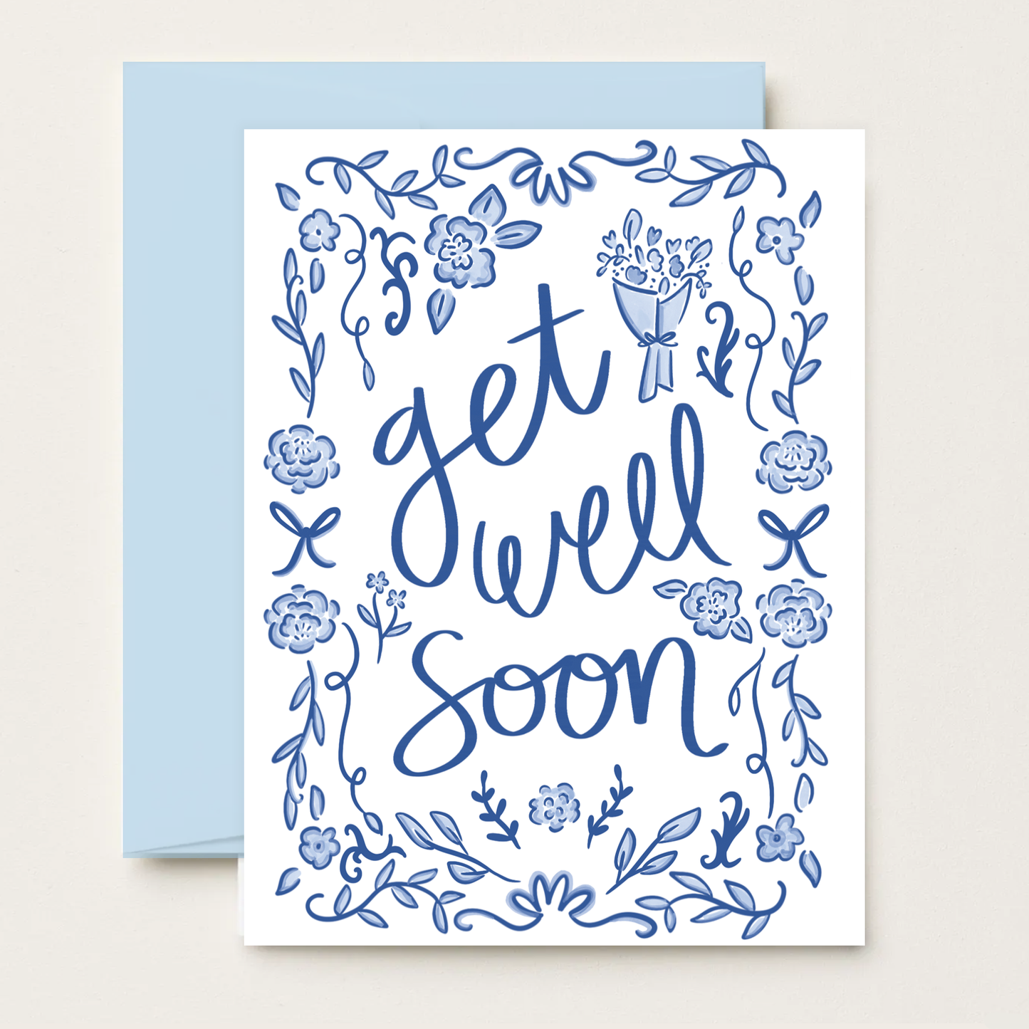 Makerie Day - Get Well - Chinoiserie Floral Greeting Card
