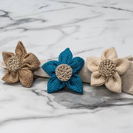 India Handicrafts Inc - Jute Net Flower Napkin Ring