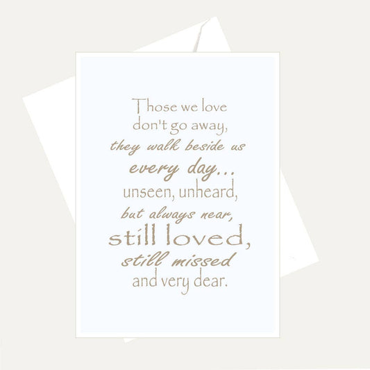 Bellflower Girl - Those We Love Don't Go Away - Love & Sympathy Card