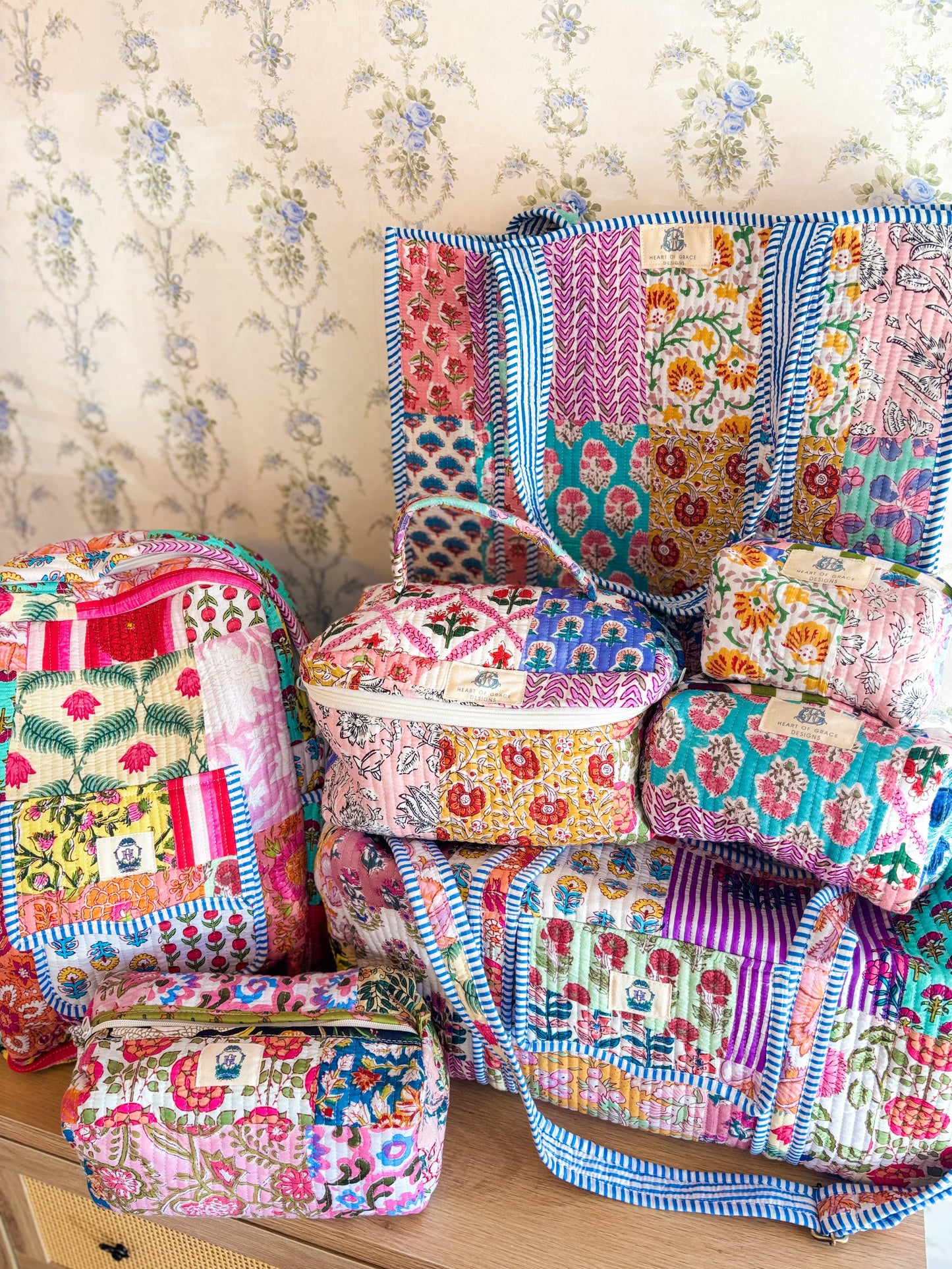 Heart of Grace - Wildflower Patch | Regular Quilted Tote Bag 
