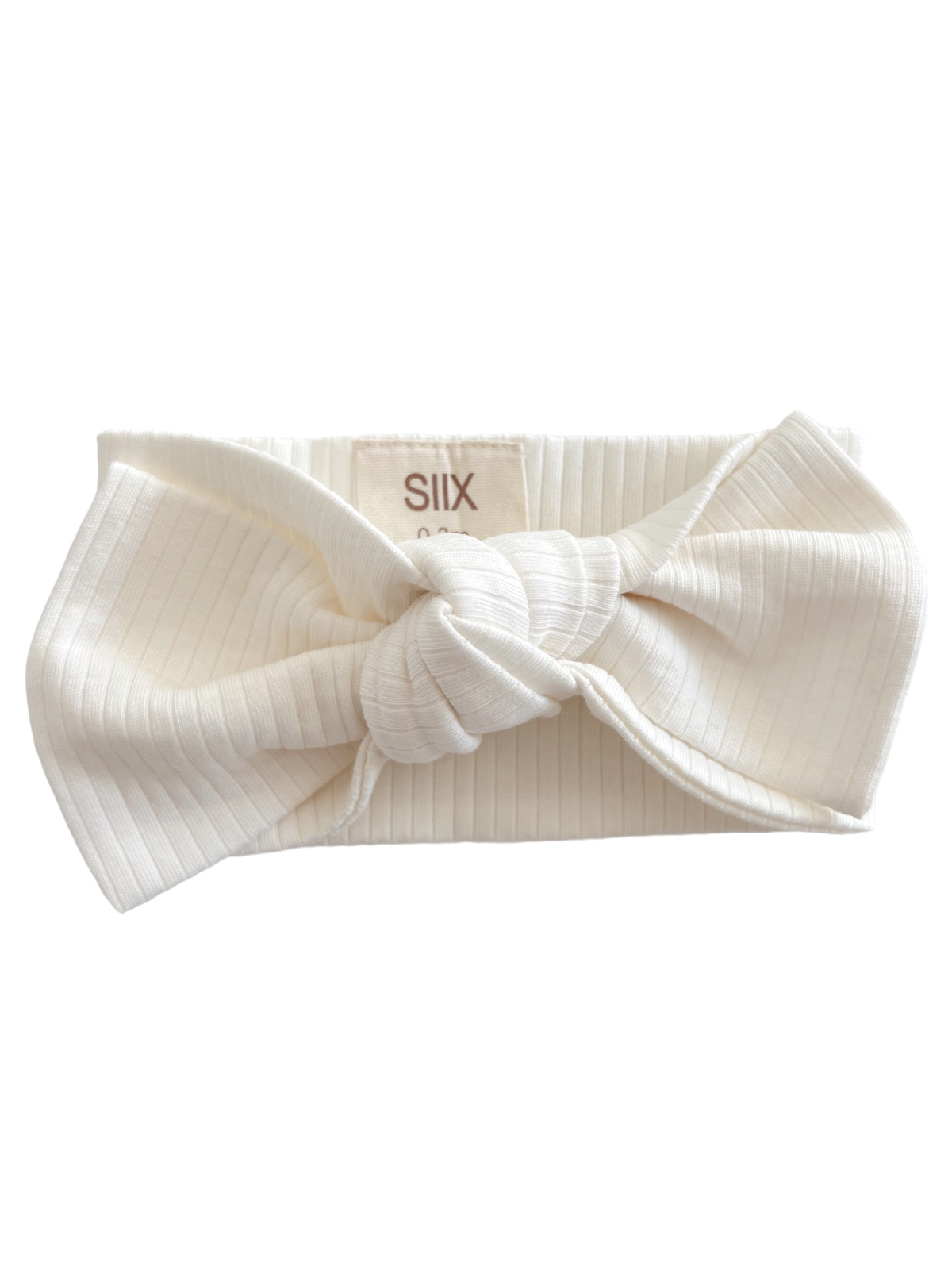 SIIX Collection - Ivory / Organic Ribbed Bow (Baby - Kids)
