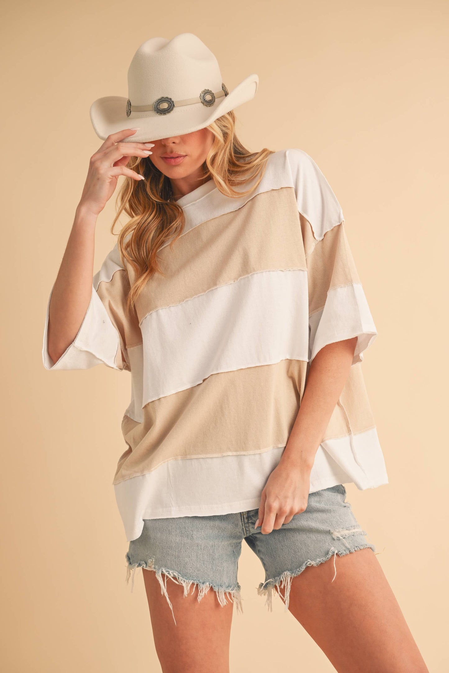 AEMI + CO - 8417FN Polly Color Block Top