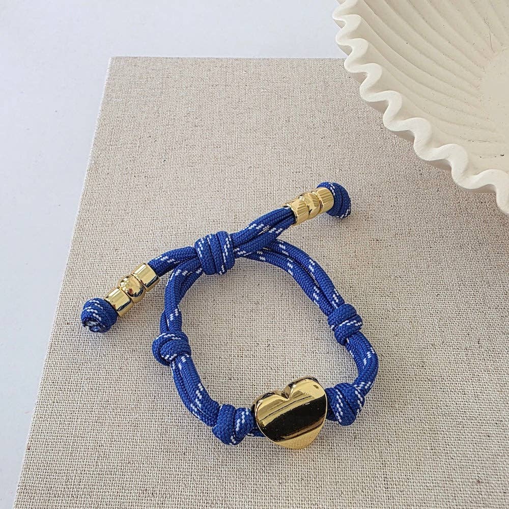 Pretty Simple - Knotty Cord Heart Bracelet - WATERPROOF