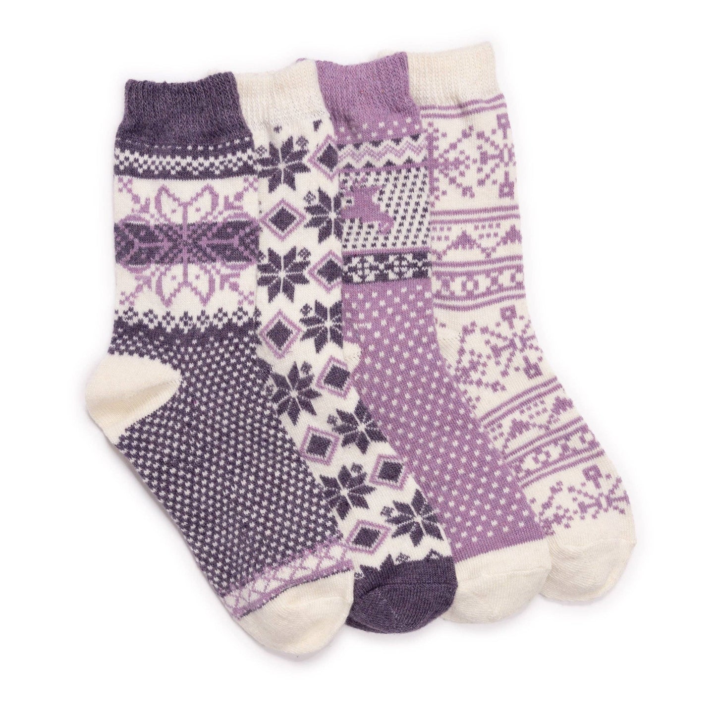 Muk Luks - MUK LUKS Women's 4 Pair Pack Patterned Crew Boot Socks