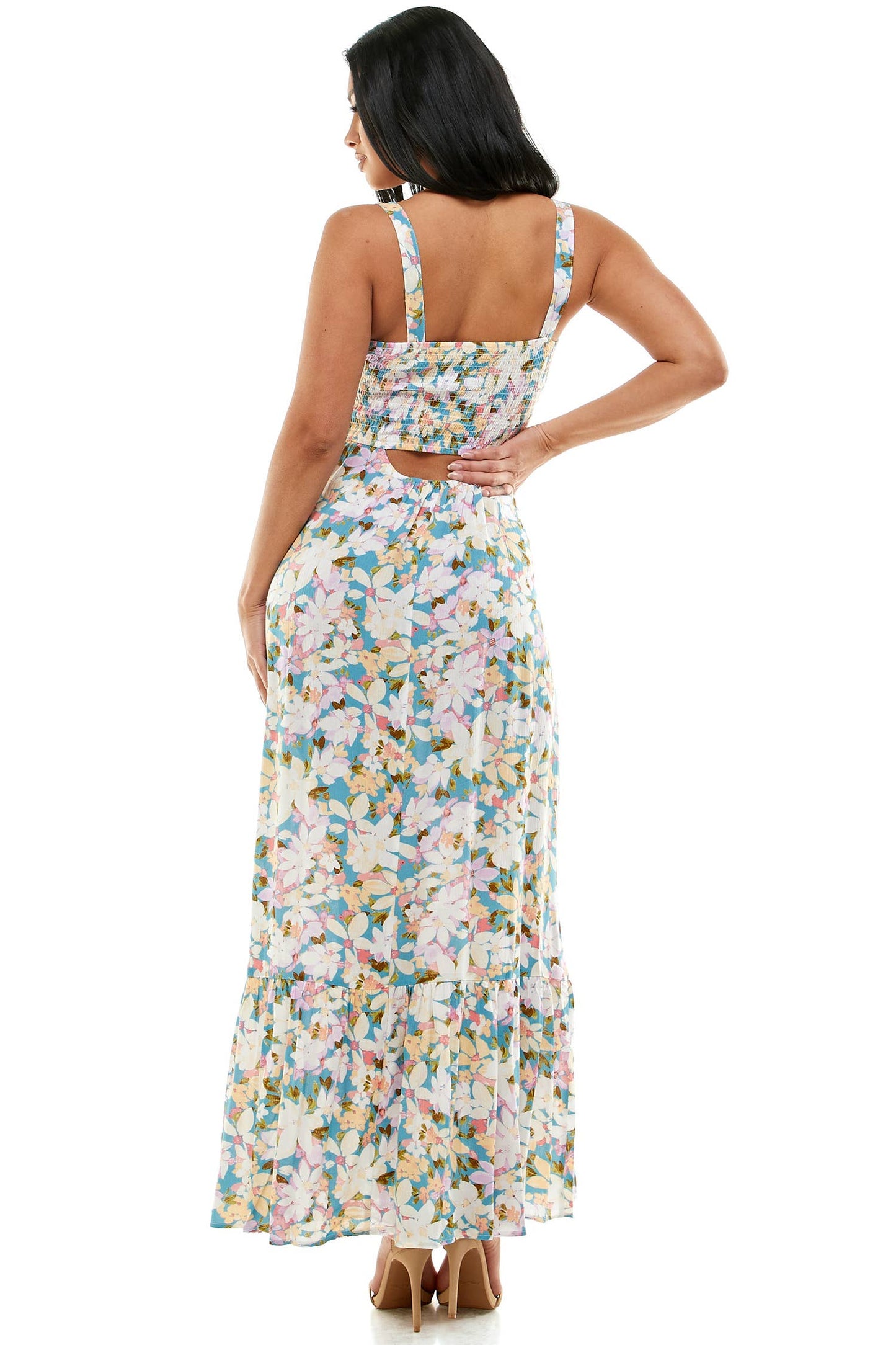 Winslow Collection - MEADOW BLOOM SLEEVELESS FLORAL MAXI DRESS