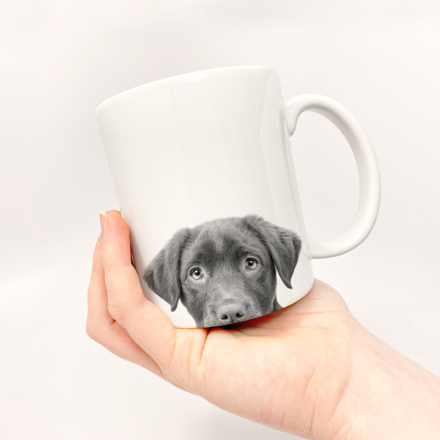 Perkie Prints - Peeking Lab Puppy (Chocolate) Mug