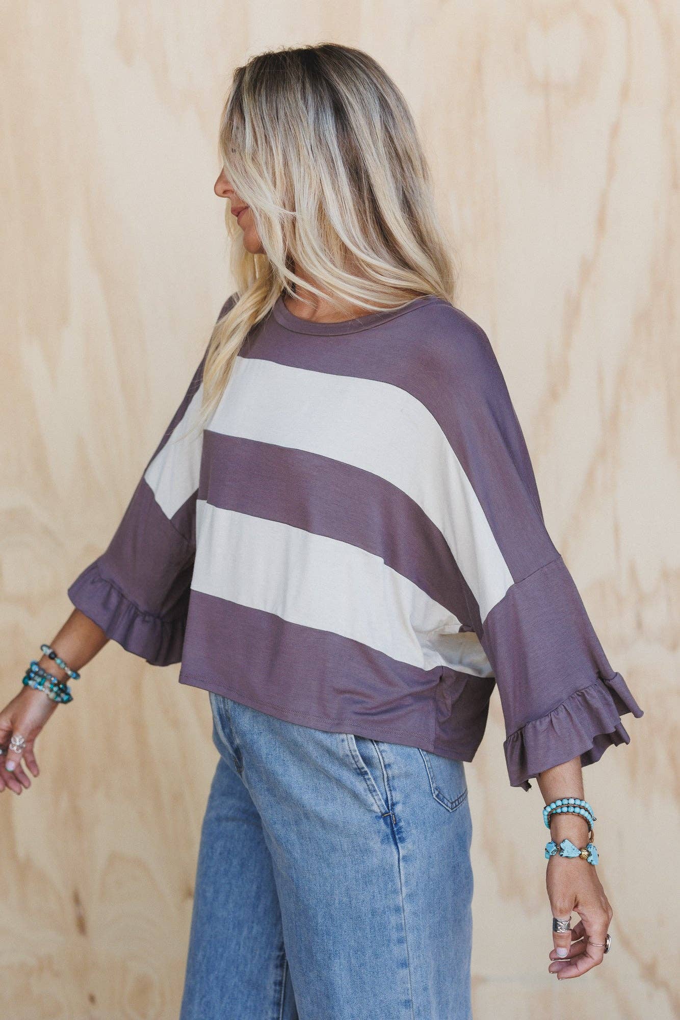 Three Bird Nest - Soft Spoken Top - Dark Camel Oatmeal
