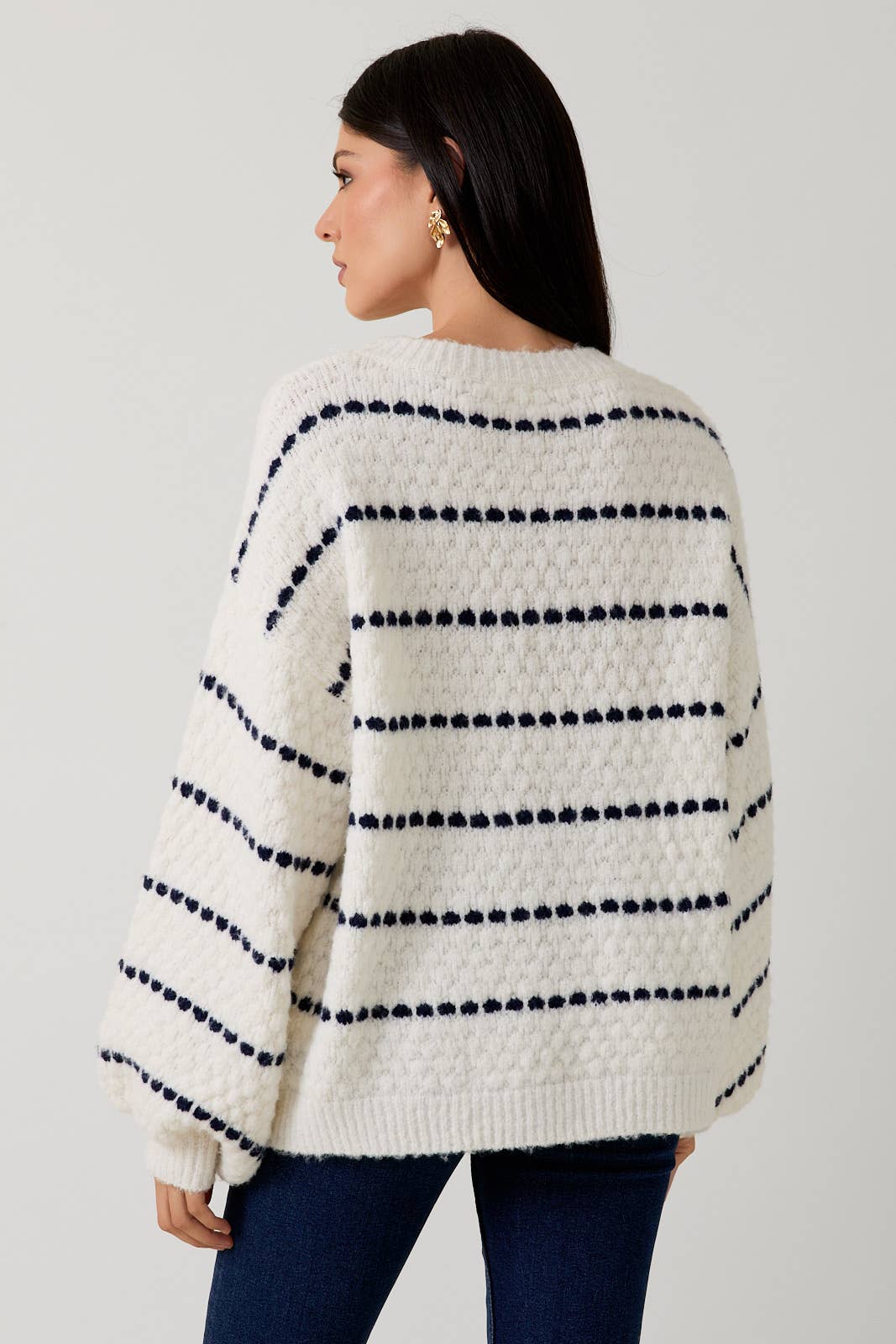 Sunday Edition by LE LIS - ROUND NECK BALLOON LONG SLEEVE SWEATER