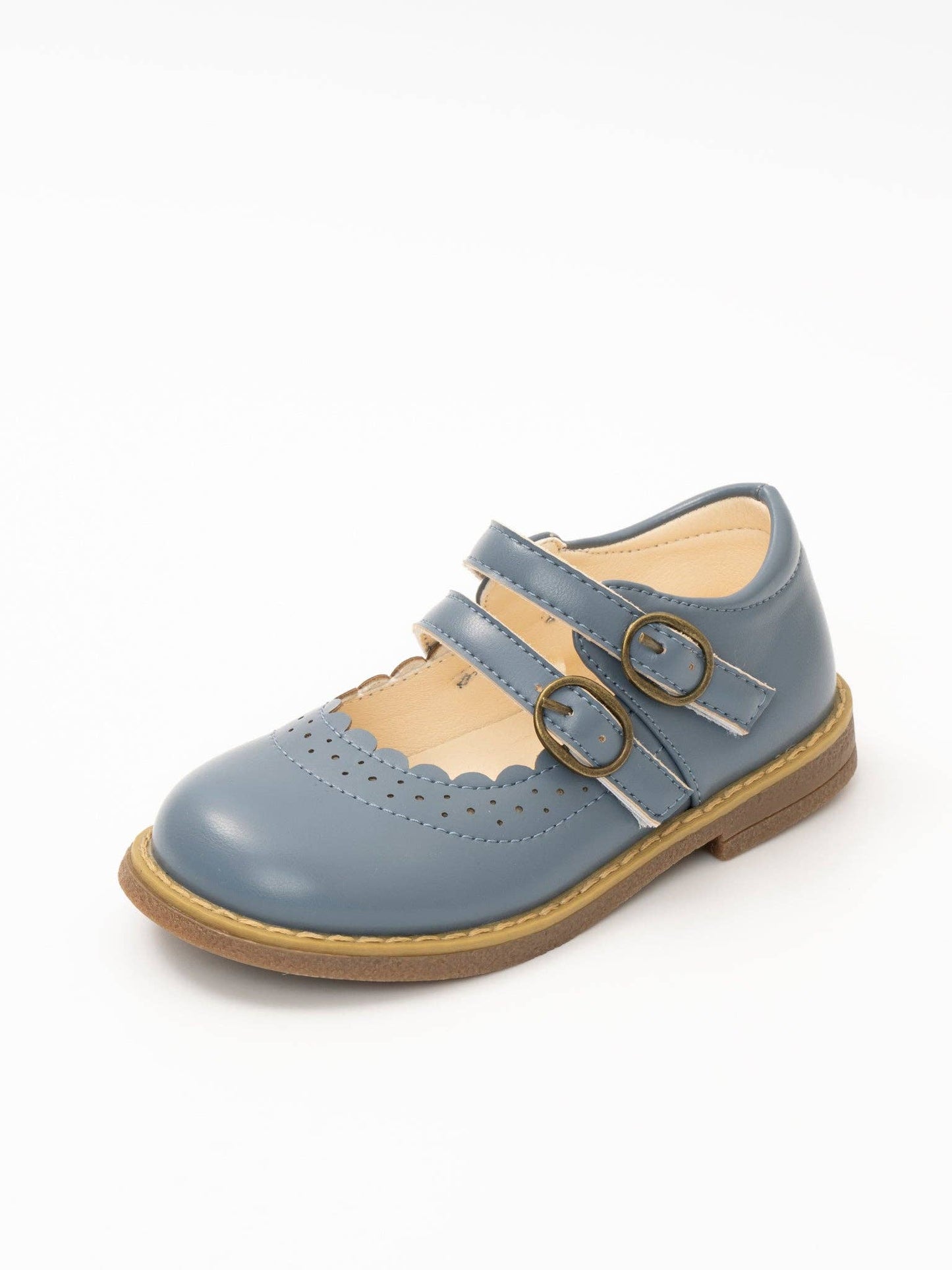 Marie Nicole Clothing - Double Buckle Mary Jane Hard Sole Shoes- Cloud White