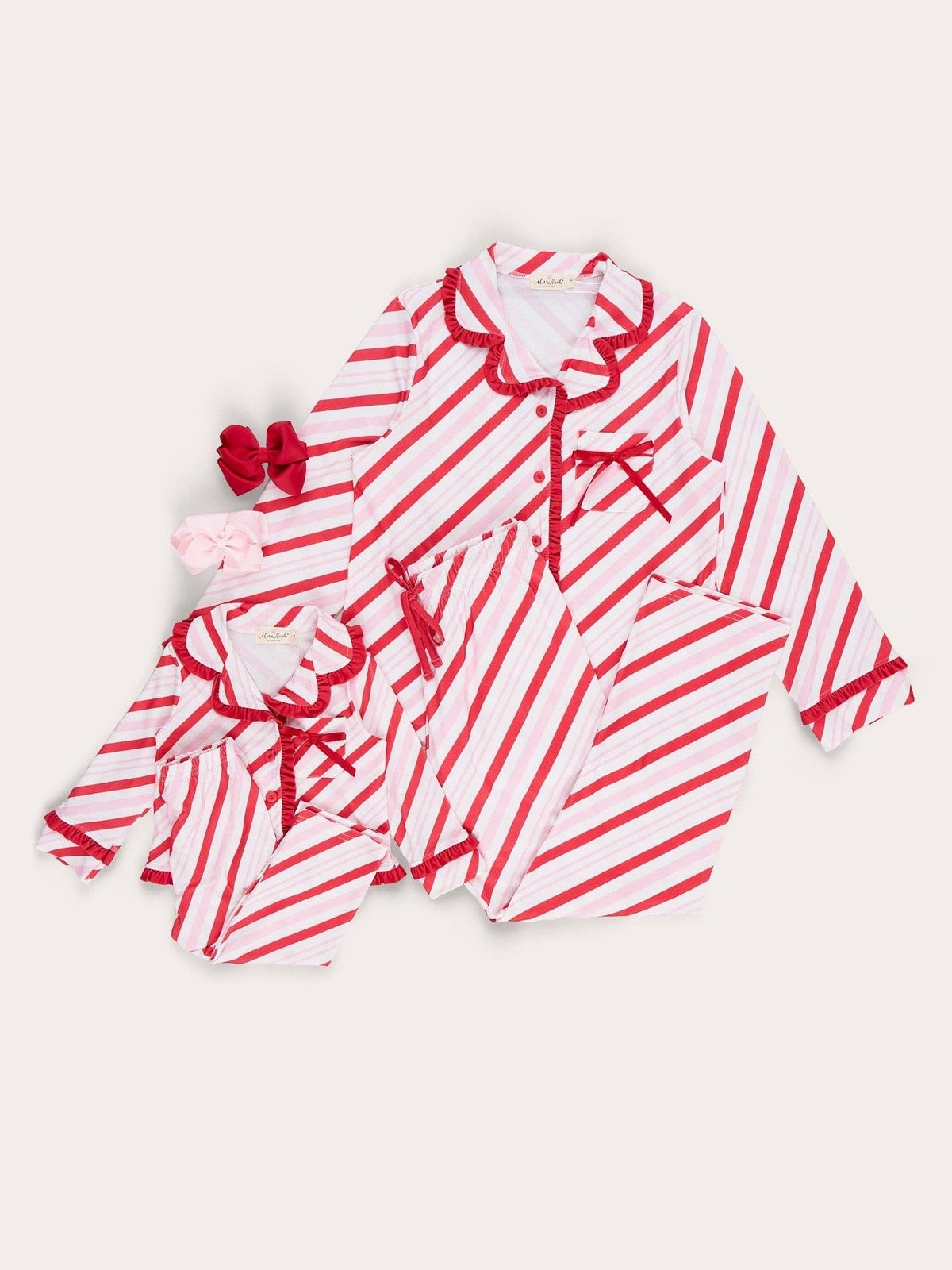 Marie Nicole Clothing - Peppermint Stripe Pajamas