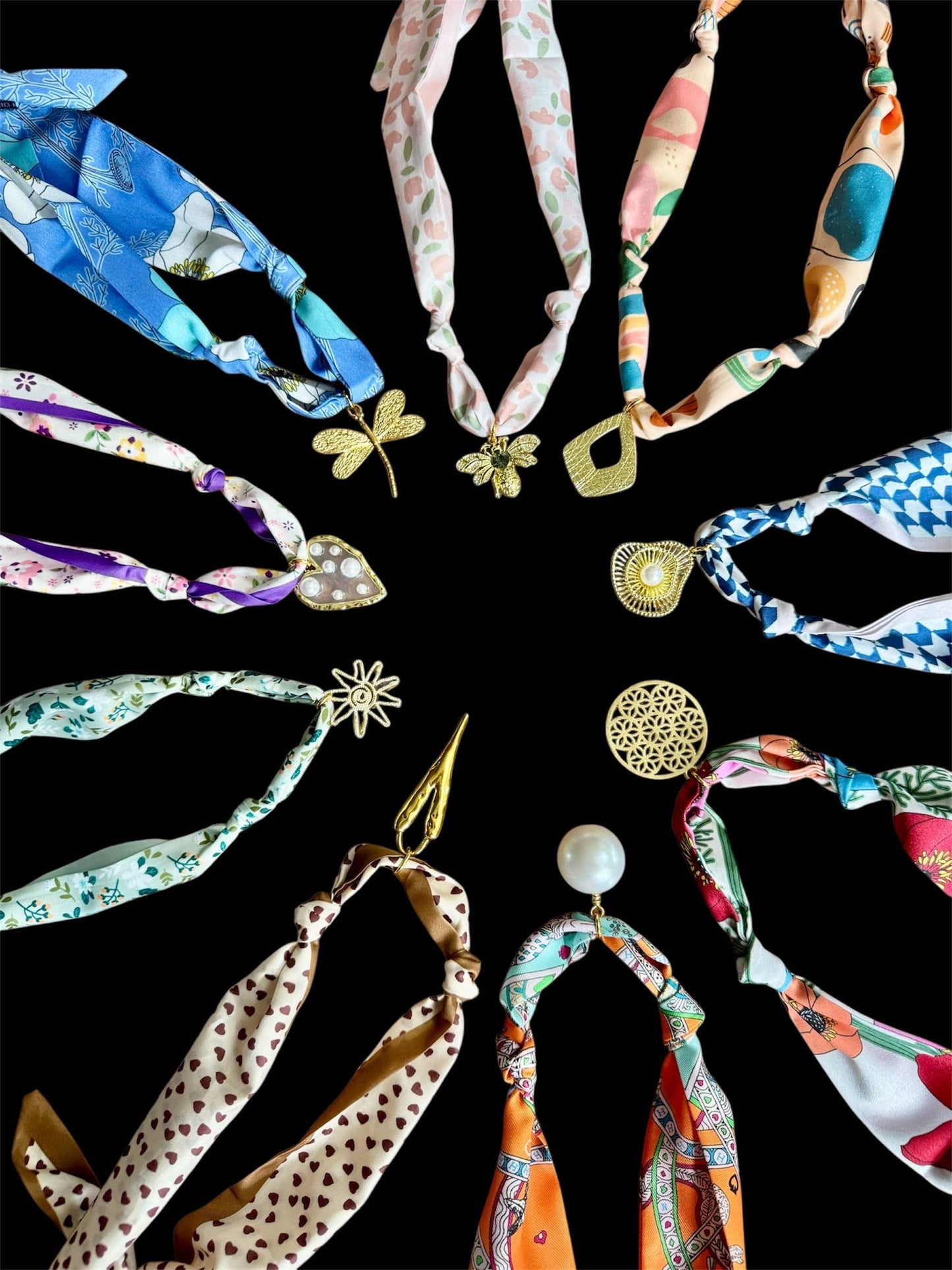 Freely Cece LLC - Trendy Scarf Charm Necklace 