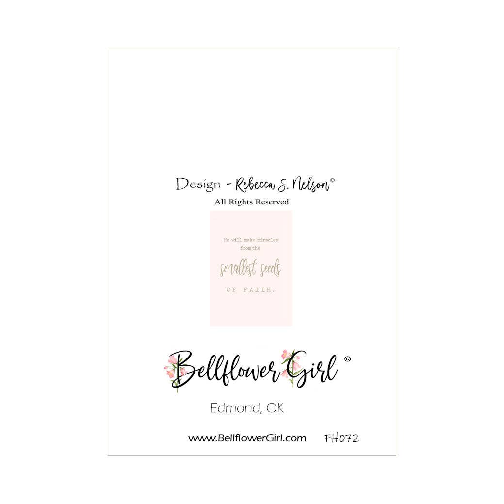 Bellflower Girl - He Will Make Miracles From the Smallest Seeds - Faith Card