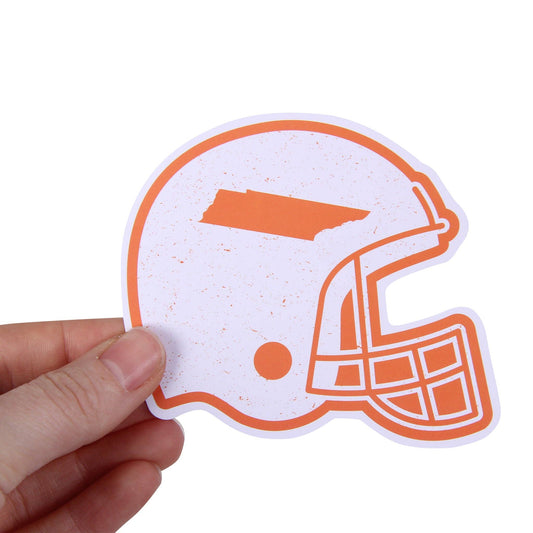 Barrel Down South - White Football Tennessee Helmet Sticker