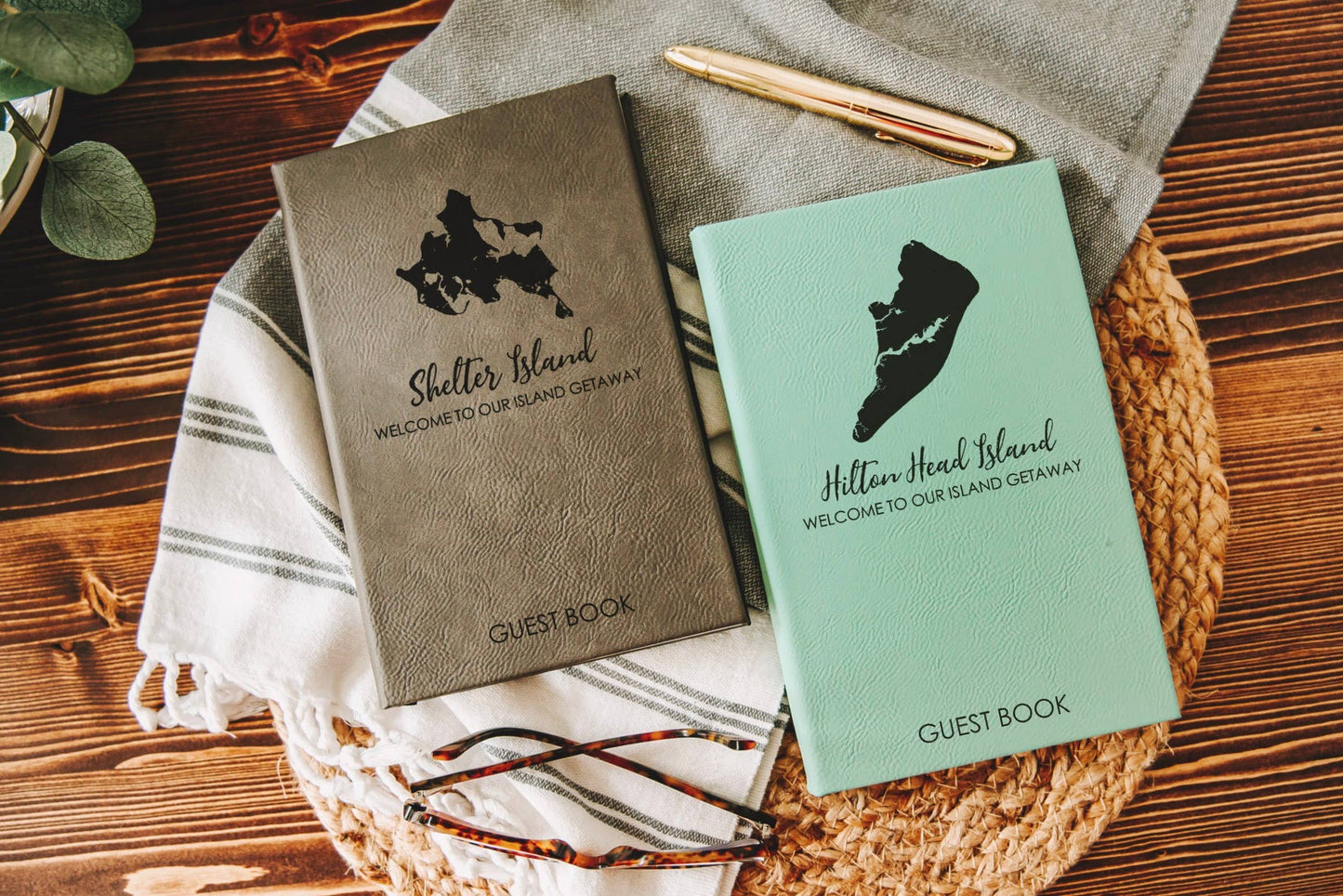 The Lillie Pad - Custom Vacation House Guest Book Journal 