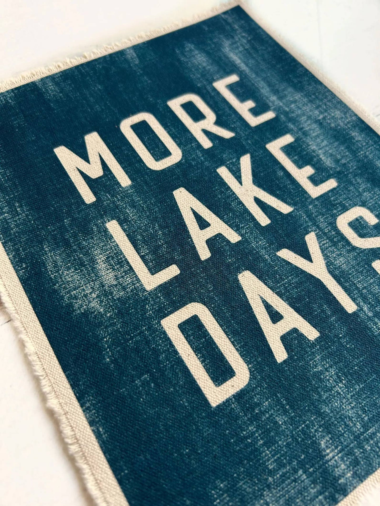 Perfect Day Print Co - More Lake Days Canvas Art Print, Lake House Wall Art Flag