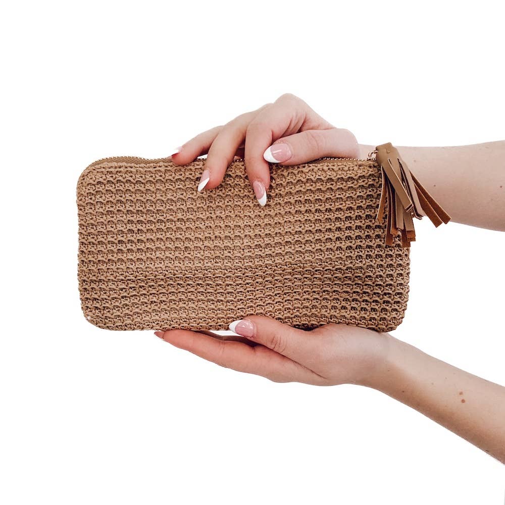 Pretty Simple - Rome Raffia Clutch Card Wallet Wristlet
