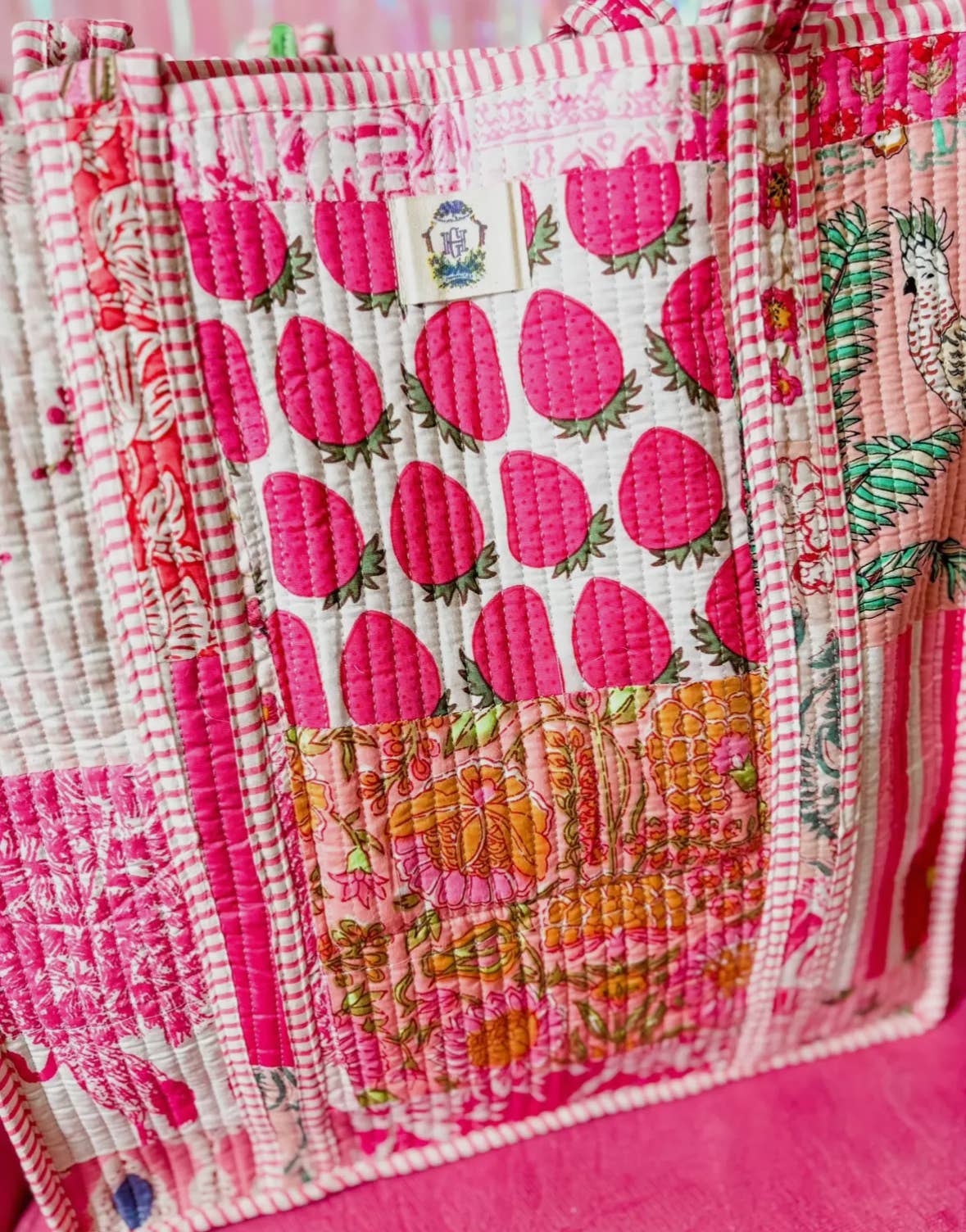 Heart of Grace - Pink City | Regular Quilted Tote Bag 