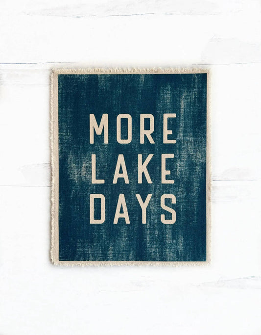 Perfect Day Print Co - More Lake Days Canvas Art Print, Lake House Wall Art Flag
